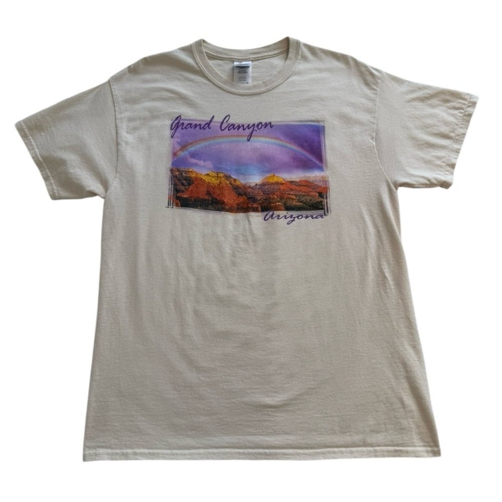 Grand Canyon Arizona Graphic Tee Rainbow Desert Landscape Vintage Style - Large